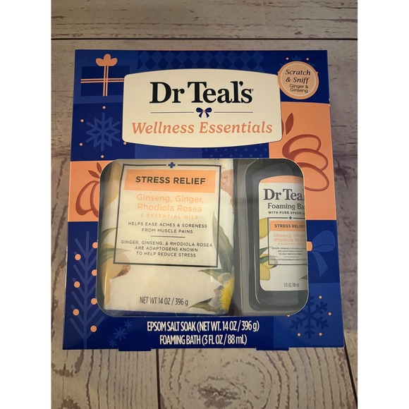 Dr Teal's Other - Dr Teal's Stress Relief Epsom Salt Soak Foaming Bath Ginger & Ginseng NIB